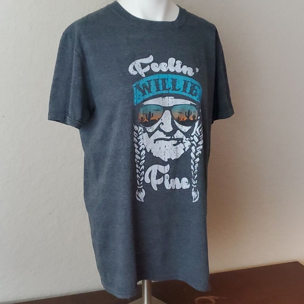 Willie Nelson Graphic Tee | Feelin' Willie Fine Gray Shirt |Unisex Country Music - Picture 3 of 8